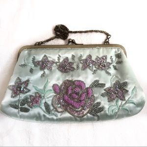 Vintage Beaded Handbag with Dual Straps
